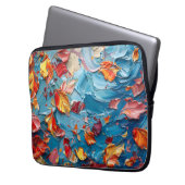Petals in Motion – Expressive Abstract Floral Laptopschutzhülle (Vorderseite Links)