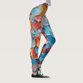 Petals in Motion – Expressive Abstract Floral Leggings (Rechts)
