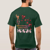 Petals in Pink Harmony forest green T-Shirt (Rückseite)