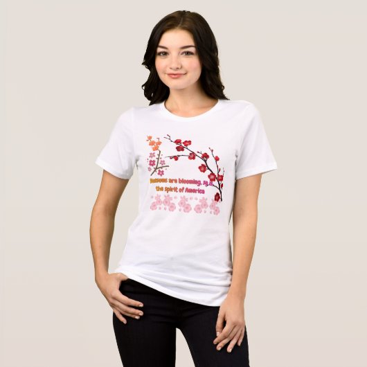 Petals in Pink Harmony Tri-Blend Shirt (Vorderseite voll)