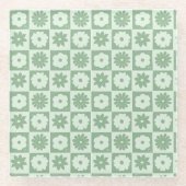 Petals In Silence 03. Florales Muster. Glasuntersetzer (Vorderseite)