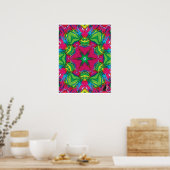 Petals Kinetic Collage Kaleidoscope Poster (Küche)