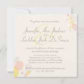 Petals Konfetti Blume Platz Hochzeit einladen Einladung (Rückseite)