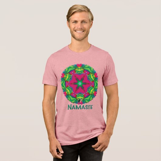 Petals Namaste Kaleidoskop T - Shirt (Vorderseite voll)