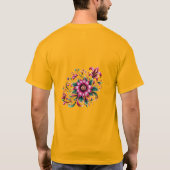 Petals of Grace: Blumenarm T-Shirt (Rückseite)