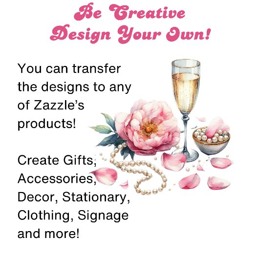 Petals Pearls Prosecco Favors Brautparty Poster