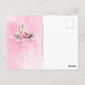 Petals Pearls Prosecco Favors Brautparty Postkarte (Rückseite)