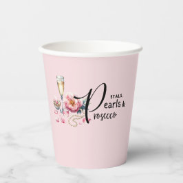 Petals Pearls Prosecco Tischgeschirr Partyware Pappbecher