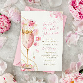 Petals, Perlen & Prosecco Bridal Dusche Einladung
