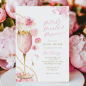 Petals, Perlen & Prosecco Bridal Dusche Einladung