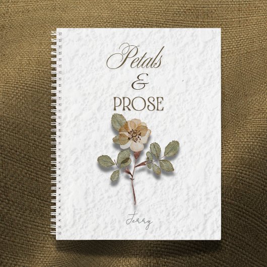 Petals & Prose Personalized Floral  Notizblock