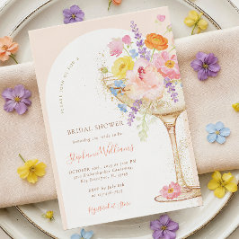 Petals & Prosecco Arch Bridal Shower Invitation Einladung