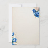 Petals & Prosecco Blue Rose Champagne Einladung (Rückseite)