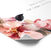 Petals & Prosecco Blume Bar Brautparty Poster (Ecke)