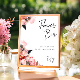 Petals & Prosecco Blume Bar Brautparty Poster