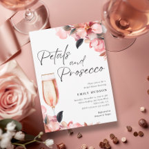 Petals & Prosecco Blumendusche Einladung