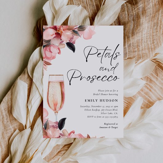 Petals & Prosecco Blumendusche Einladung
