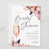 Petals & Prosecco Blumendusche Einladung (Vorderseite)