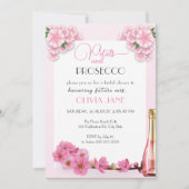 Petals & Prosecco Blumenstrauch Summer Brautparty Einladung (Vorderseite)