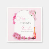 Petals & Prosecco Blumenstrauch Summer Brautparty Serviette (Vorderseite)