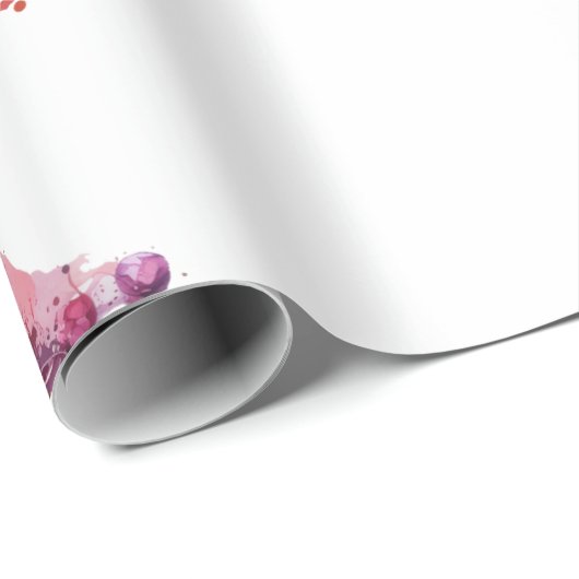 Petals & Prosecco Blush Brautparty Geschenkpapier (Rolleneckpunkt)