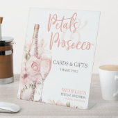 Petals & Prosecco Blush Pink Blumenkarten & Gesche Sockelschild (In Situ)