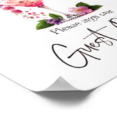 Petals & Prosecco Blush Pink Brautparty Guest Poster (Ecke)