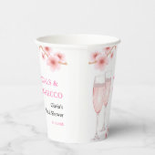 Petals & Prosecco Blush Pink Brautparty Pappbecher (Rechts)