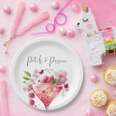 Petals & Prosecco Blush Pink Brautparty Pappteller (Party)