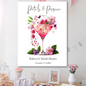 Petals & Prosecco Blush Pink Brautparty Poster