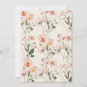 Petals & Prosecco Blush Pink Bridal Shower Einladung (Rückseite)