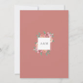 Petals & Prosecco Blush Pink Floral Einladung (Rückseite)