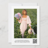 Petals Prosecco Blush QR Brautparty Einladung (Rückseite)