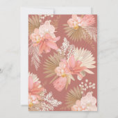 Petals & Prosecco Boho Bridal Dusche Einladung (Rückseite)