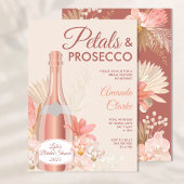 Petals & Prosecco Boho Bridal Dusche Einladung