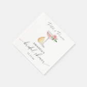 Petals & Prosecco - Brautdusche Serviette (Ecke)