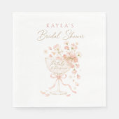 Petals & Prosecco Brautjungfernparty Serviette (Vorderseite)