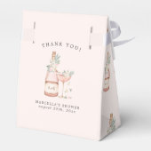 Petals & Prosecco Brautparty Bachelorette Geschenkschachtel (Rückseite)