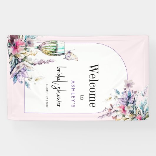 Petals & Prosecco Brautparty Banner (Horizontal)