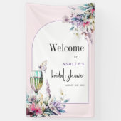 Petals & Prosecco Brautparty Banner (Vertikal)