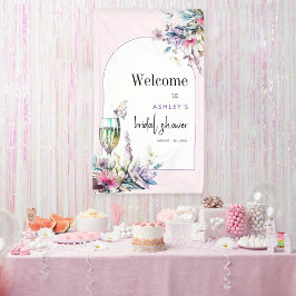 Petals & Prosecco Brautparty Banner