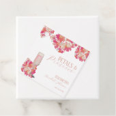 Petals & Prosecco Brautparty Blumenrosa Geschenkanhänger (Beispiel)