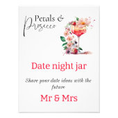 Petals Prosecco Brautparty Brunch Datum Fotodruck (Vorne)