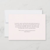 Petals & Prosecco Brautparty Dankeskarte (Rückseite)