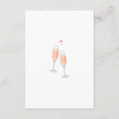 Petals & Prosecco Brautparty Dankeskarte (Rückseite)