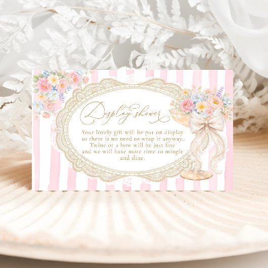 Petals Prosecco Brautparty-Display-Dusche Begleitkarte