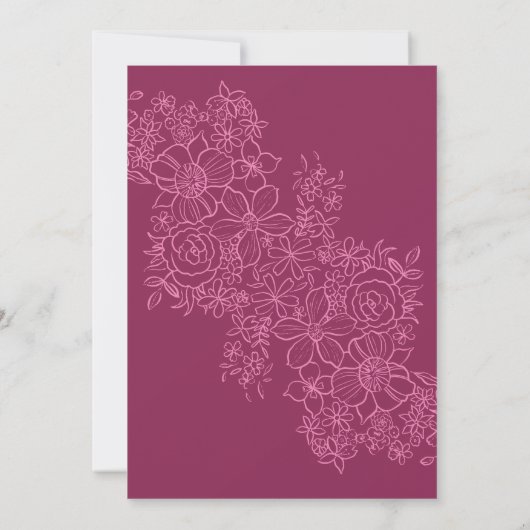 Petals & Prosecco Brautparty Einladung (Rückseite)