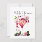 Petals & Prosecco Brautparty Game Card Einladung (Rückseite)