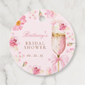 Petals Prosecco Brautparty Geschenkanhänger (Vorderseite)