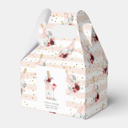 Petals & Prosecco Brautparty Geschenkschachtel (Rückseite)